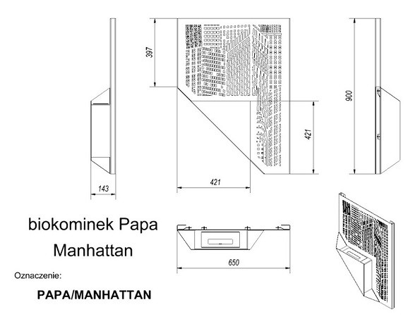 купить биокамин kratki papa manhattan