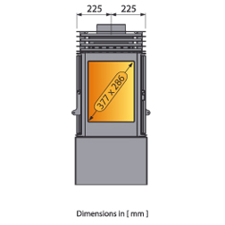 купить печь l91 df + side glass (liseo)