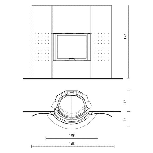 купить облицовка door, под airfire curvo (edilkamin)
