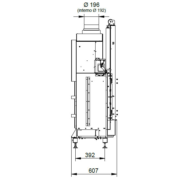 купить каминная топка ecomonoblocco wt 16:9f n12 o2ring (palazzetti)