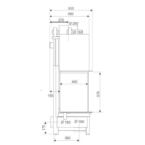 купить топка absolu 800 angle d, стекло справа (rld)