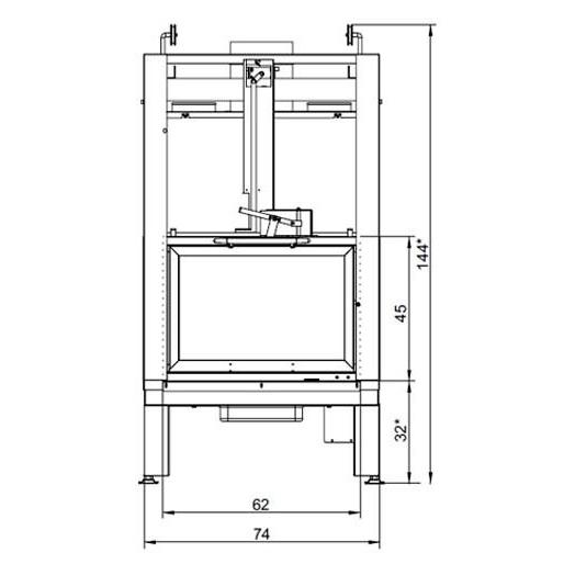 купить каминная топка ecomonoblocco 64 frontal (palazzetti)