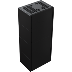 купить каминокомплект simple box черный/белый с топкой bs, левый угол