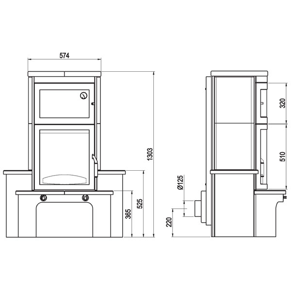купить печь napoli gt ecoplus, jola-braun 245, черная рамка (hark)