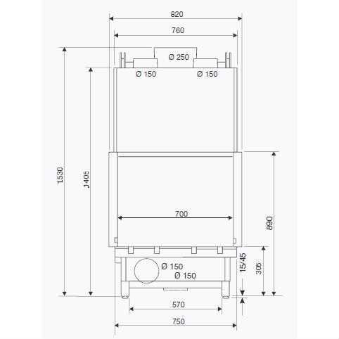 купить топка absolu 800 angle d, стекло справа (rld)