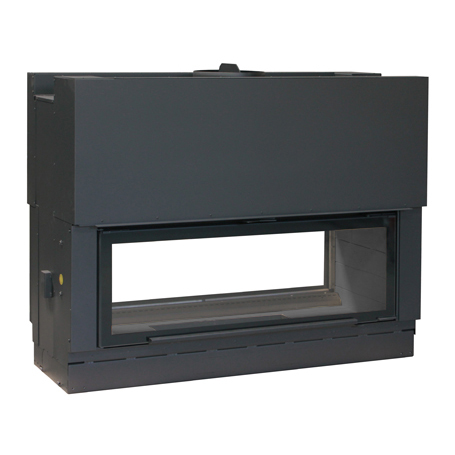 купить каминная топка h 1600 double face ws black bg2 (axis)