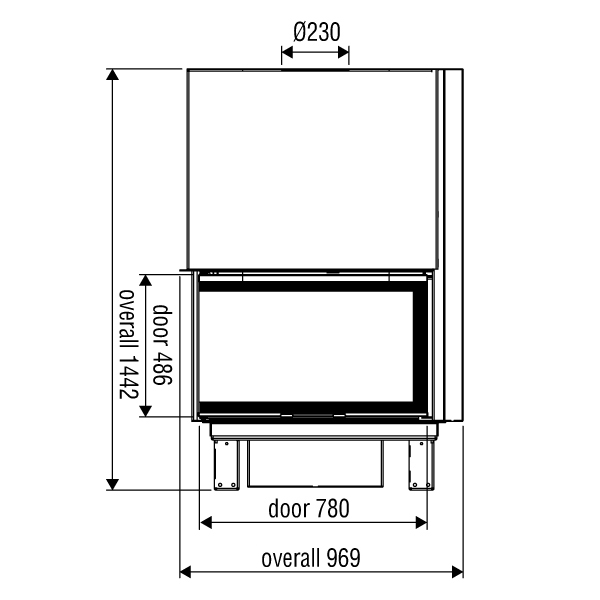 купить каминная топка xp0100 lg ft (axis)