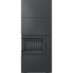 купить каминокомплект simple box черный/белый с топкой bs, левый угол