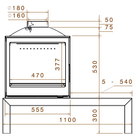 купить печь lci 5 gf table (liseo castiron)