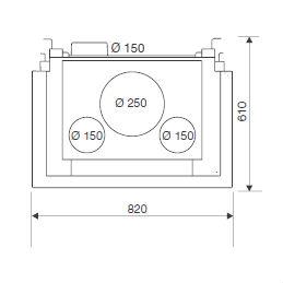 купить топка absolu 800 angle d, стекло справа (rld)