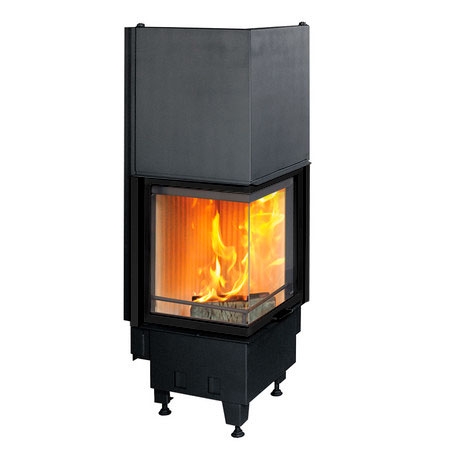 купить каминная топка radiante 500/57 h vp ecoplus t1, чёрная рамка (hark)