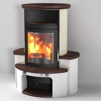 купить печь 34 gt ecoplus, jola-braun/stone 245, зад.подкл., черная рамка (hark)