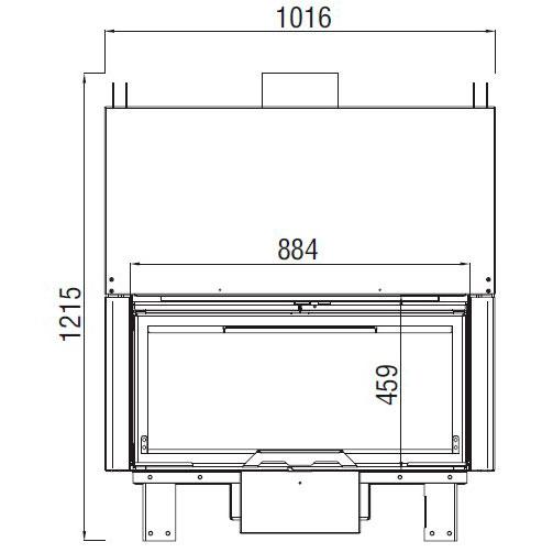 купить каминная топка kw 100 simple face bg1 (axis)