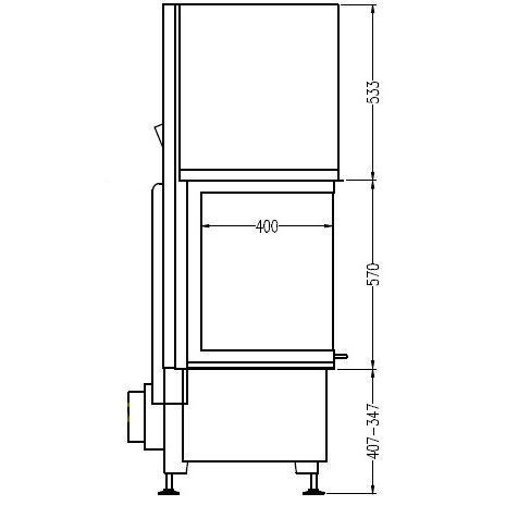 купить каминная топка radiante 550/20/57-66.44 h ecoplus, чёрная рамка, правая (hark)