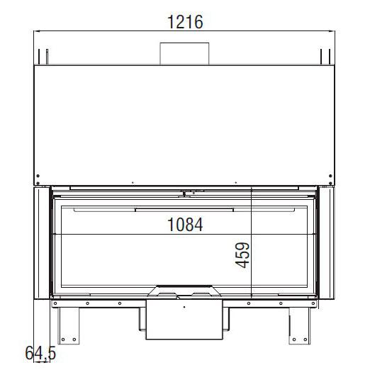 купить каминная топка kw 120 simple face bg1 (axis)