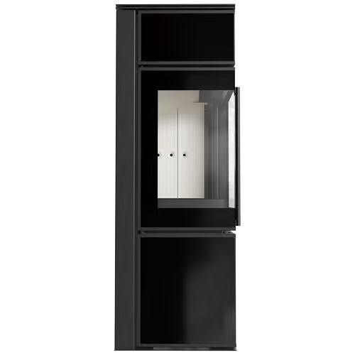 купить печь kratki pro tora/s 8 квт, чёрное стекло