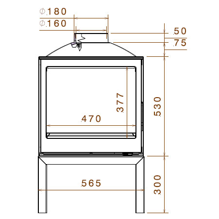 купить печь lci 5 gdf stove, двусторонняя (liseo castiron)