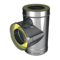 Тройник 90° D300/400, AISI 321/оцинкованная сталь (Вулкан)