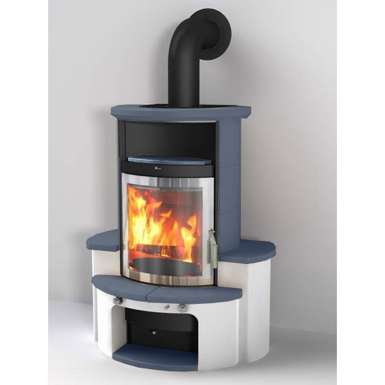 купить печь 34 gt ecoplus, jeansblau 155, рамка хром (hark)