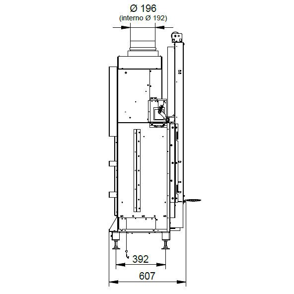 купить каминная топка ecomonoblocco wt 66f n11 (palazzetti)