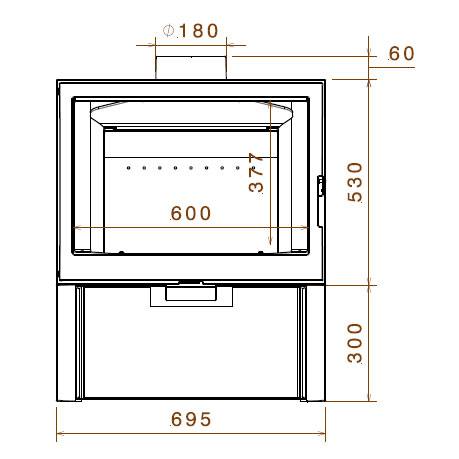 купить печь lci 7 gfr stove, стекло справа (liseo castiron)