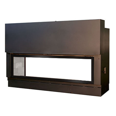 купить каминная топка h 1600 double face xxl ws black rt bg2 (axis)