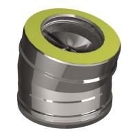 Отвод 15° D300/400, AISI 321/оцинкованная сталь (Вулкан)