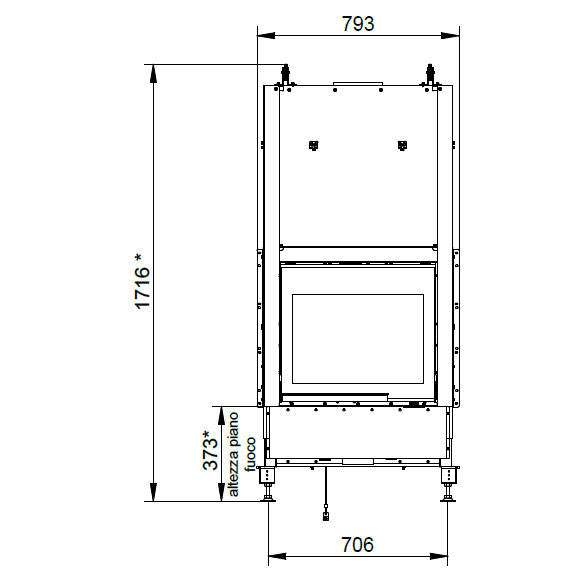 купить каминная топка ecomonoblocco wt 66f n11 (palazzetti)