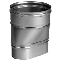 Переходник прямой с овала 120x240 на круг D250, AISI 321 (Вулкан)