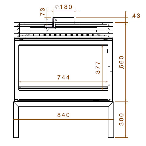 купить печь lci 9 gdf stove, двусторонняя (liseo castiron)