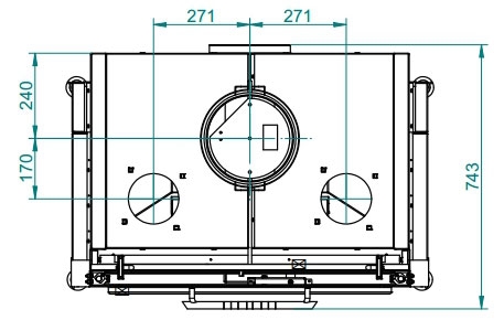 купить каминная топка ecomonoblocco 86 s frontale (palazzetti)