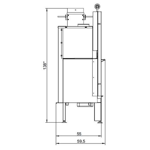 купить каминная топка ecomonoblocco 64 frontal (palazzetti)