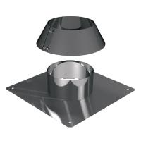 Крышка невентилируемой шахты с юбкой D200, AISI 304 (Вулкан)
