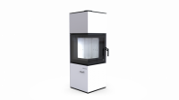 Печь DEFRO HOME QUADROOM, 9,6 кВт, белая сталь