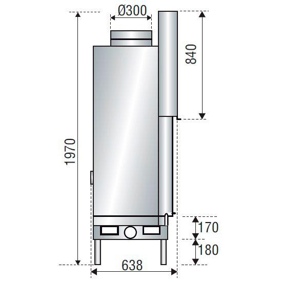 купить каминная топка f 1600 simple face ws black bn3 (axis)