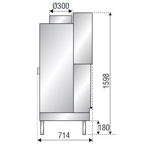купить каминная топка h 1400 simple face (axis)