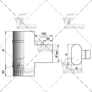 купить тройник 90° vog 120х240 на d200.7r, aisi 321 (вулкан)