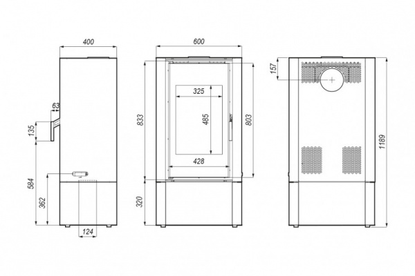 купить печь defro home solum log, 9квт, белая сталь