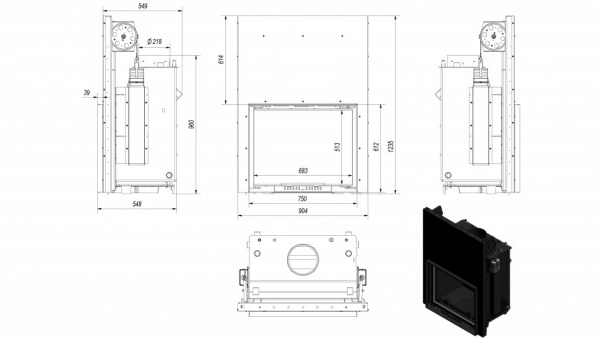 купить топка с водяным контуром amelia/pw/30/g/w, гильотина