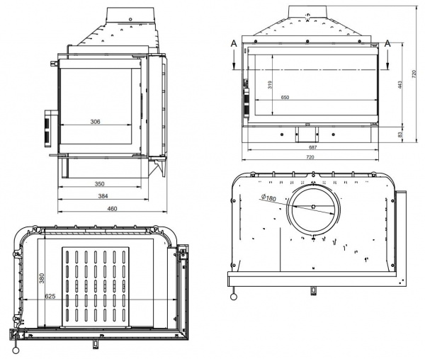 купить каминная топка kfd eco max 7 r standard d
