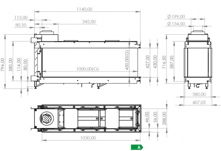 купить газовый камин milafire mfp 1000