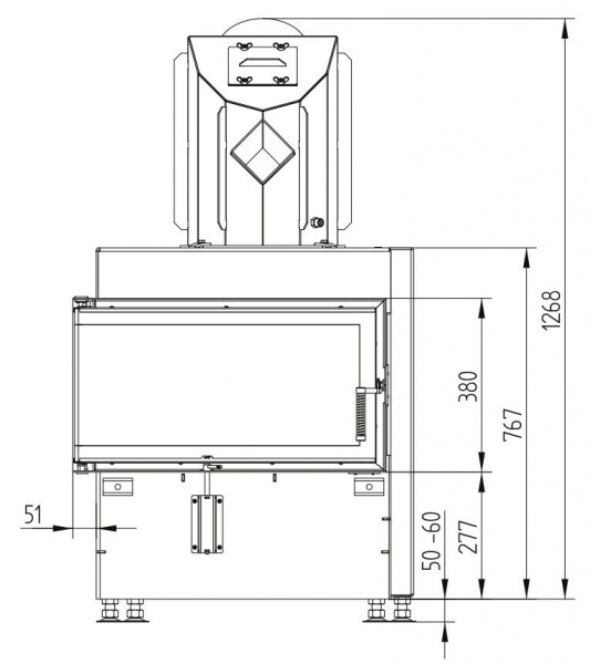 купить каминная топка hoxter ecka 70/40/38(n)