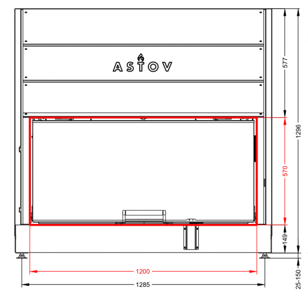 купить каминная топка astov пт 12057