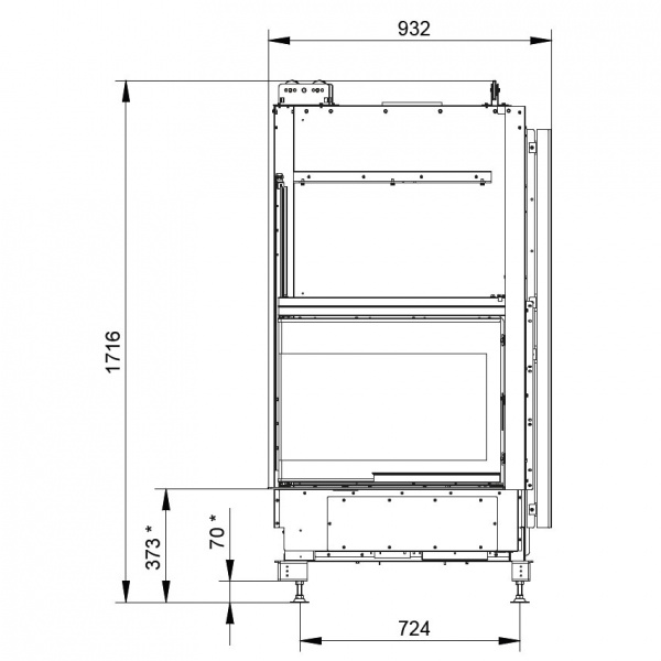 купить каминная топка ecomonoblocco wt 66l v11et (palazzetti)