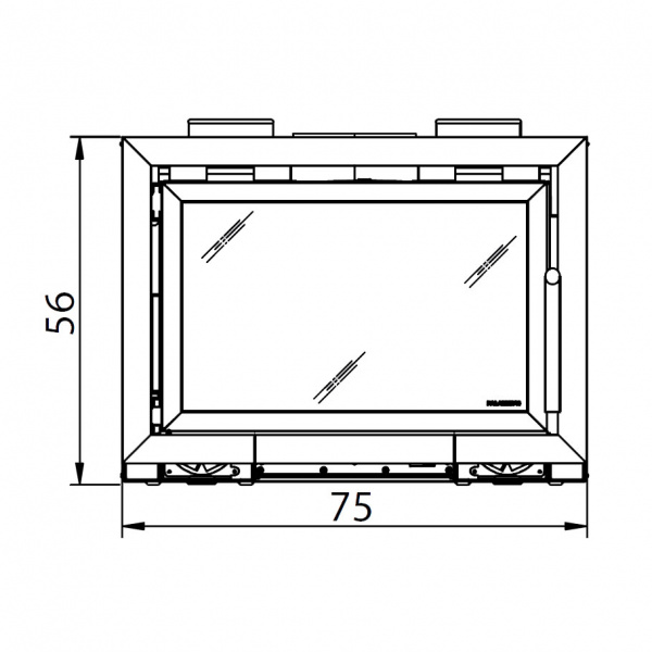 купить каминная топка ecopalex 76t glass (palazzetti)
