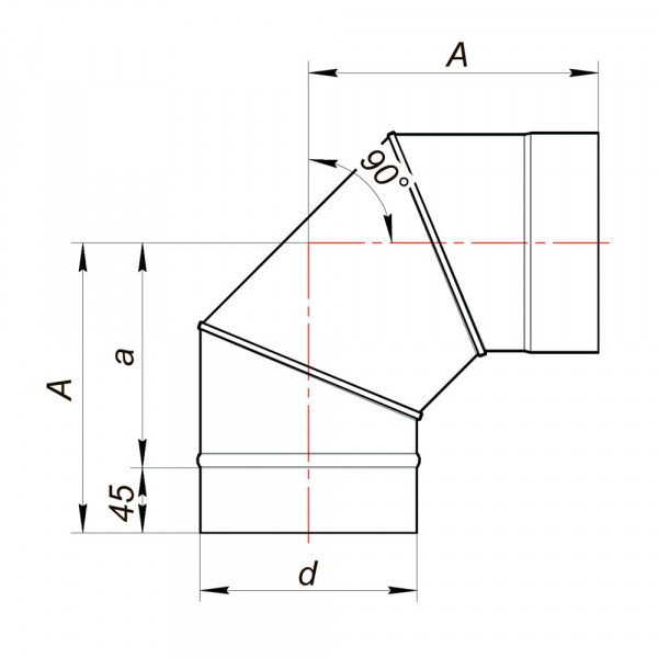 купить отвод 90° vbr d200, aisi 439 (вулкан)