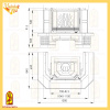 купить каминная облицовка мета гармония 700/850