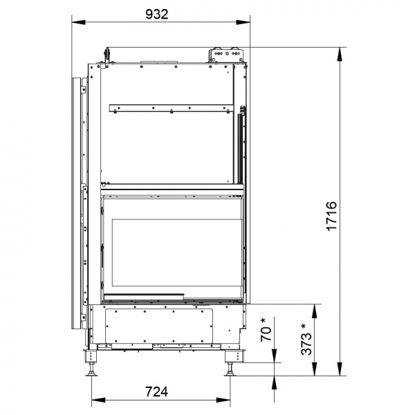 купить каминная топка ecomonoblocco wt 66r v11et (palazzetti)