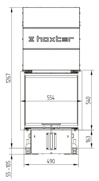 купить каминная топка hoxter uka 86/50/86/52h