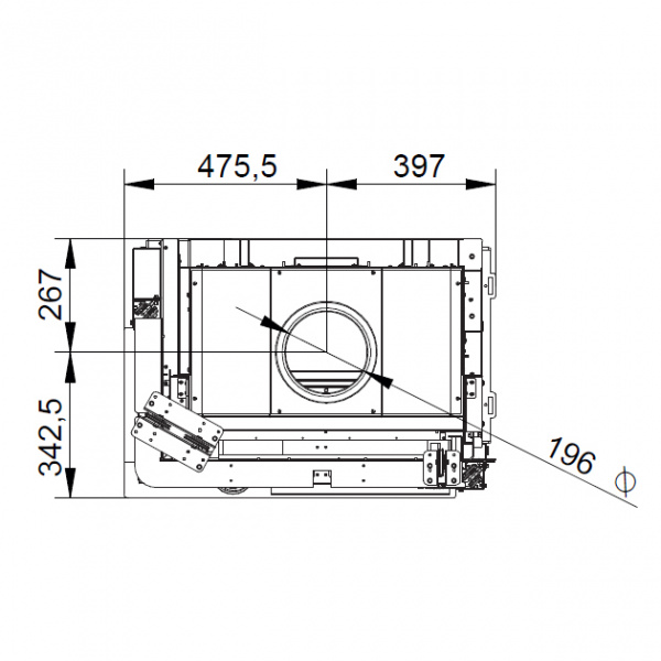 купить каминная топка ecomonoblocco wt 66l n11 (palazzetti)